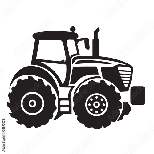 TRACKED TRACTOR in cartoon, doodle style . Image for t-shirt, web, mobile apps and ui. Isolated 2d vector illustration in logo, icon, sketch style, Eps 10, black and white. AI Generative