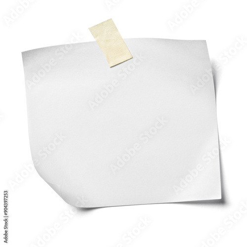note tape adhesive blank paper label message background post notice reminder office notepad memo page empty notepaper white notebook sticky business
