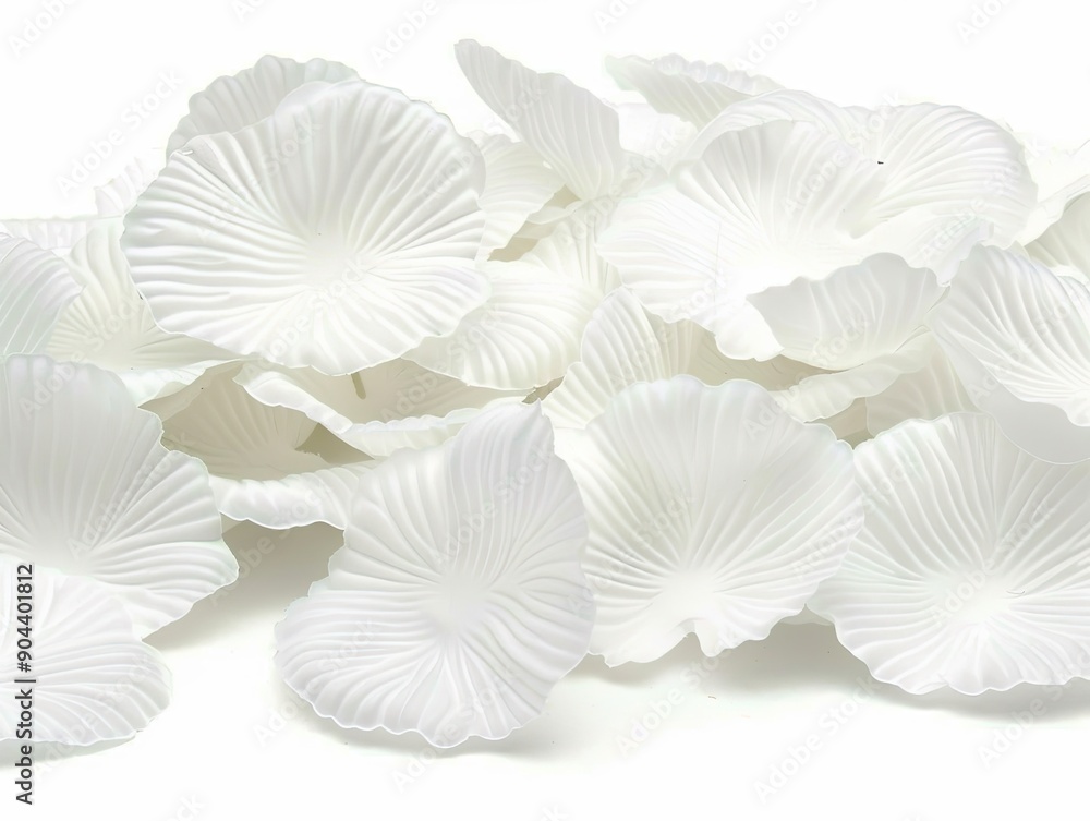 A minimalist painting of white petals on a neutral background A minimalist painting of white petals on a neutral background