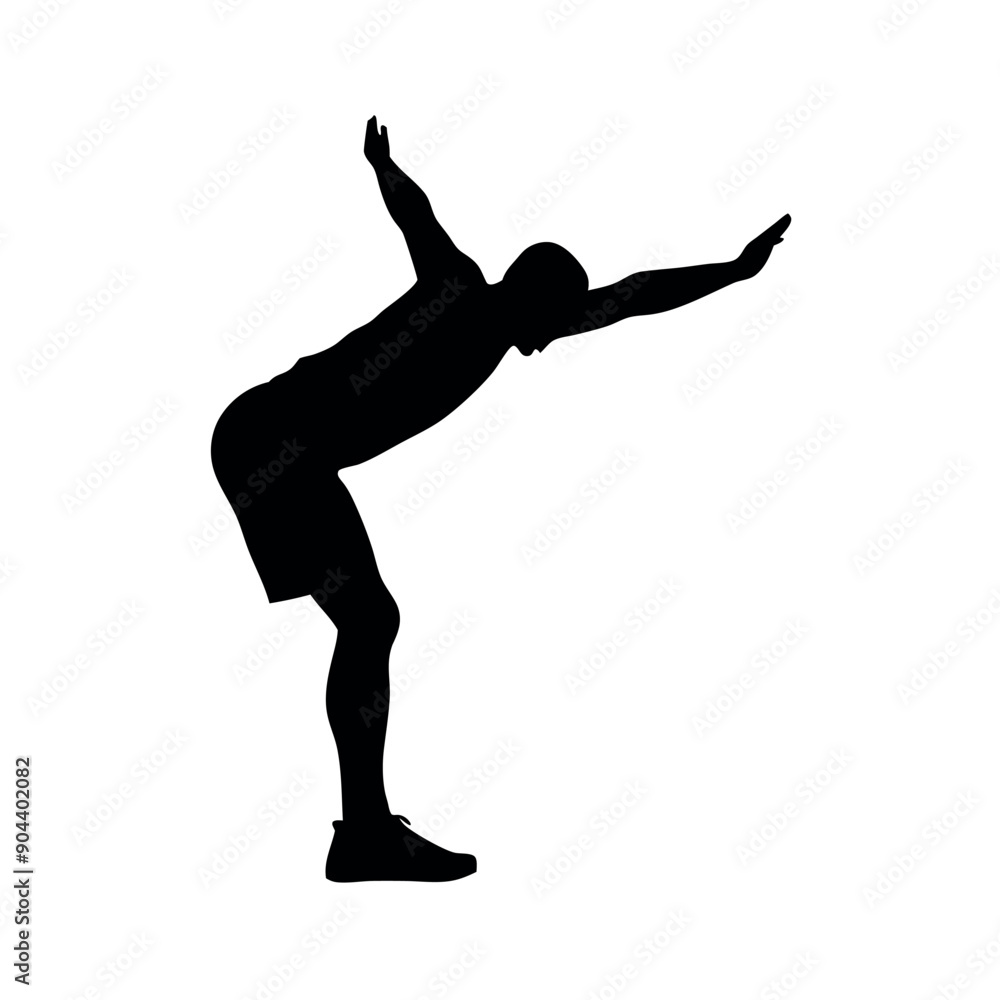 A man doing yoga pose vector silhouette, black color silhouette, isloated white background A man doing yoga pose vector silhouette, black color silhouette, isloated white background