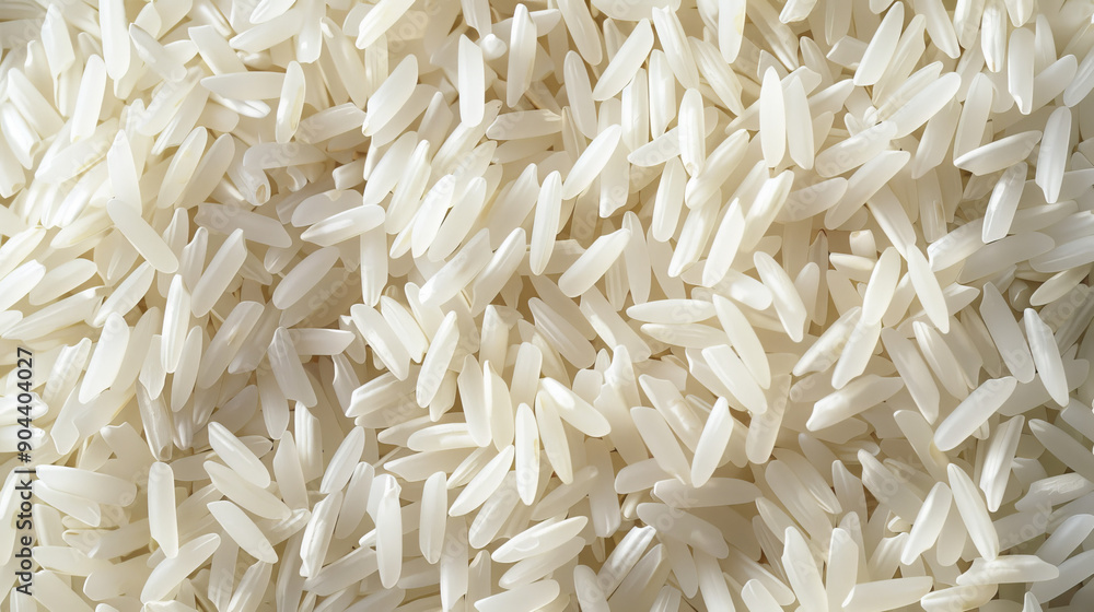 Close-Up of Raw White Rice Grains Collected in a Local Market During Early Morning Hours Close-Up of Raw White Rice Grains Collected in a Local Market During Early Morning Hours