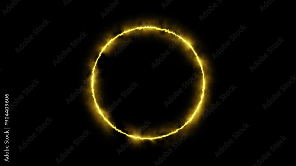 Plasma ring against dark background. Animation. 3D. Plasma ring against dark background. Animation. 3D.