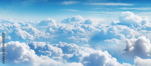 Wallpaper Mural above aesthetic sky fluffy white clouds on a blue  Torontodigital.ca