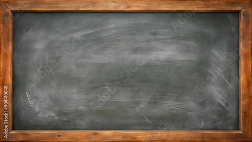 Blank School Chalkboard Ready for Your Text or Design 