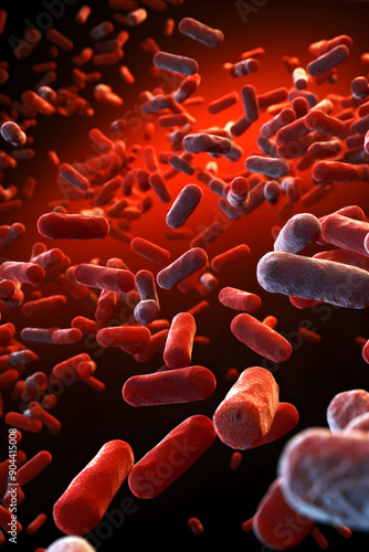 A Microscopic 3D Representation of the Intracellular Ehrlichia Bacteria Known for Causing Ehrlichiosis photo