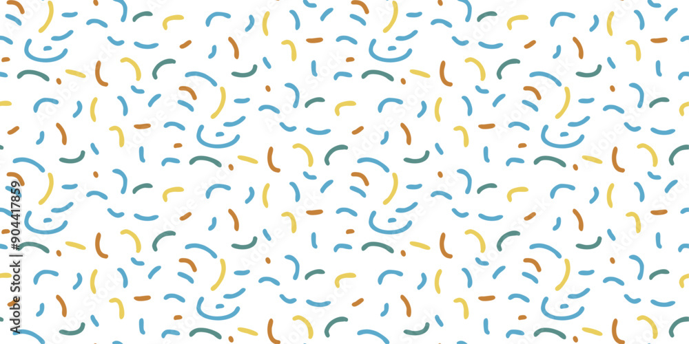 White background and multi-colored curved lines creating a textured canvas. Seamless pattern with colored minimalistic lines. White background and multi-colored curved lines creating a textured canvas. Seamless pattern with colored minimalistic lines.