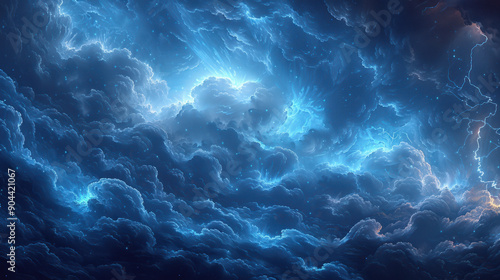 Abstract digital art of cloud formations creating a serene and imaginative atmosphere.