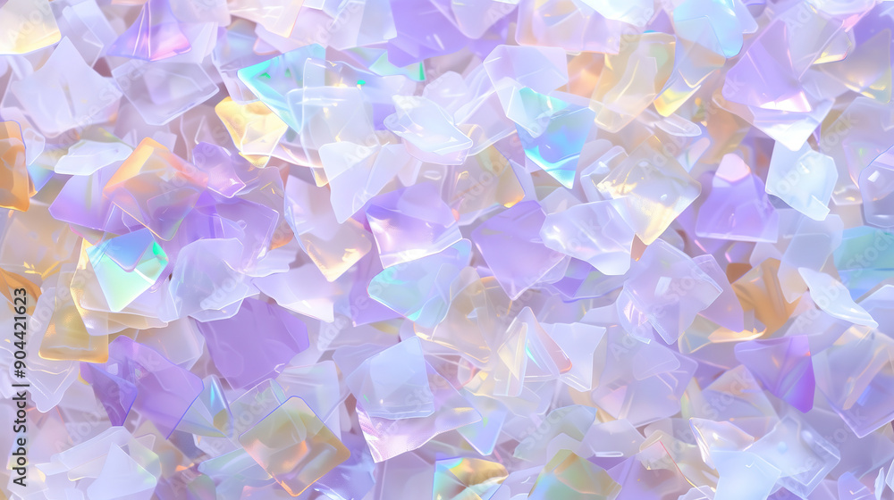 Colorful iridescent marble chips on a light background Colorful iridescent marble chips on a light background