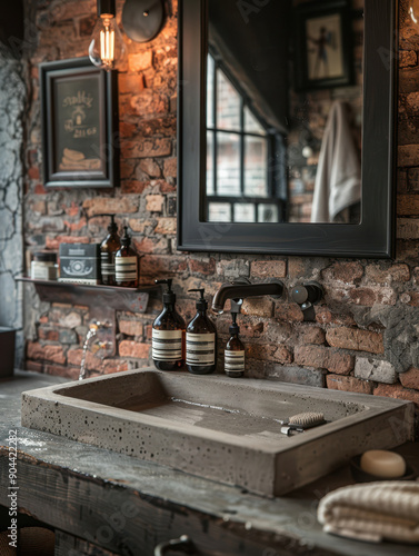 A luxurious modern bathroom featuring elegant decor and a serene atmosphere, perfect for relaxation and comfort.