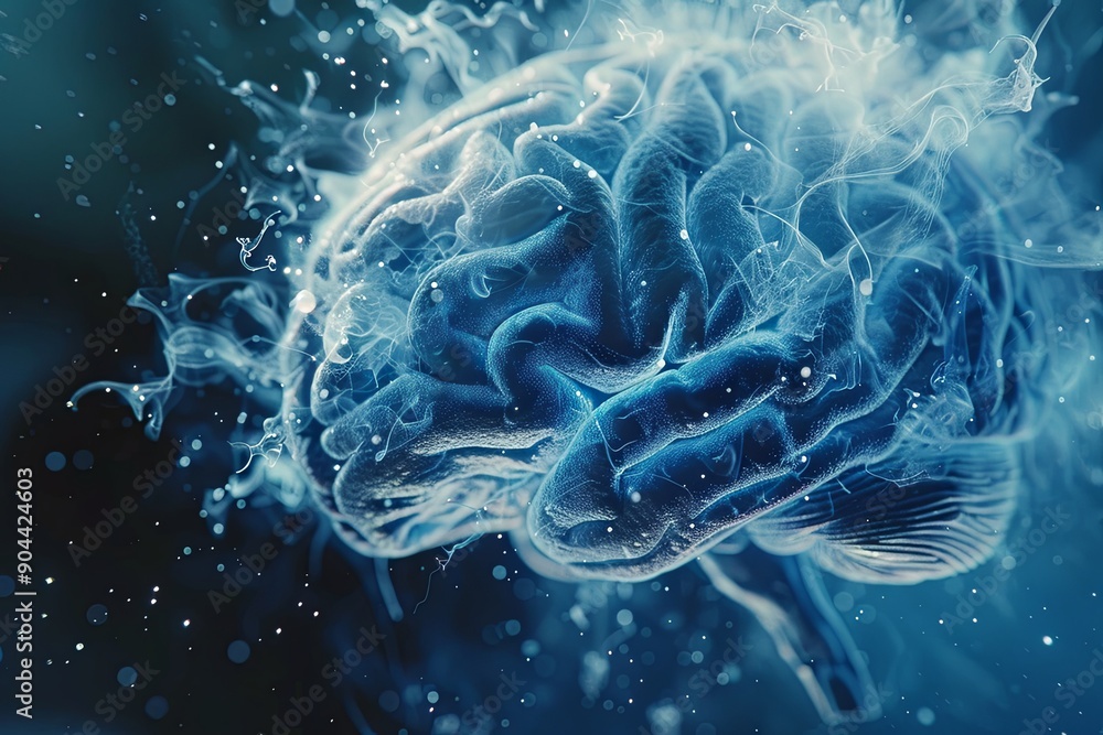 Medical research on the human brain, abstract background Medical research on the human brain, abstract background