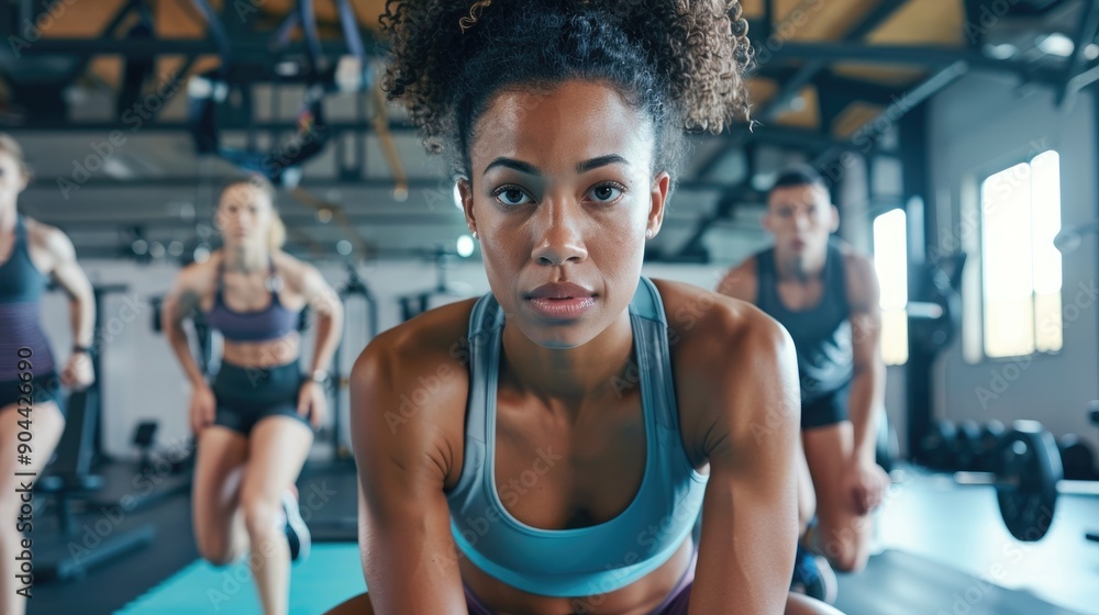 Modern Gym With A Diverse Group Of People Doing Various Physical Activities Such As Weight Lifting, Running On Treadmills, And Doing Yoga Or Pilates. Generative AI Modern Gym With A Diverse Group Of People Doing Various Physical Activities Such As Weight Lifting, Running On Treadmills, And Doing Yoga Or Pilates. Generative AI