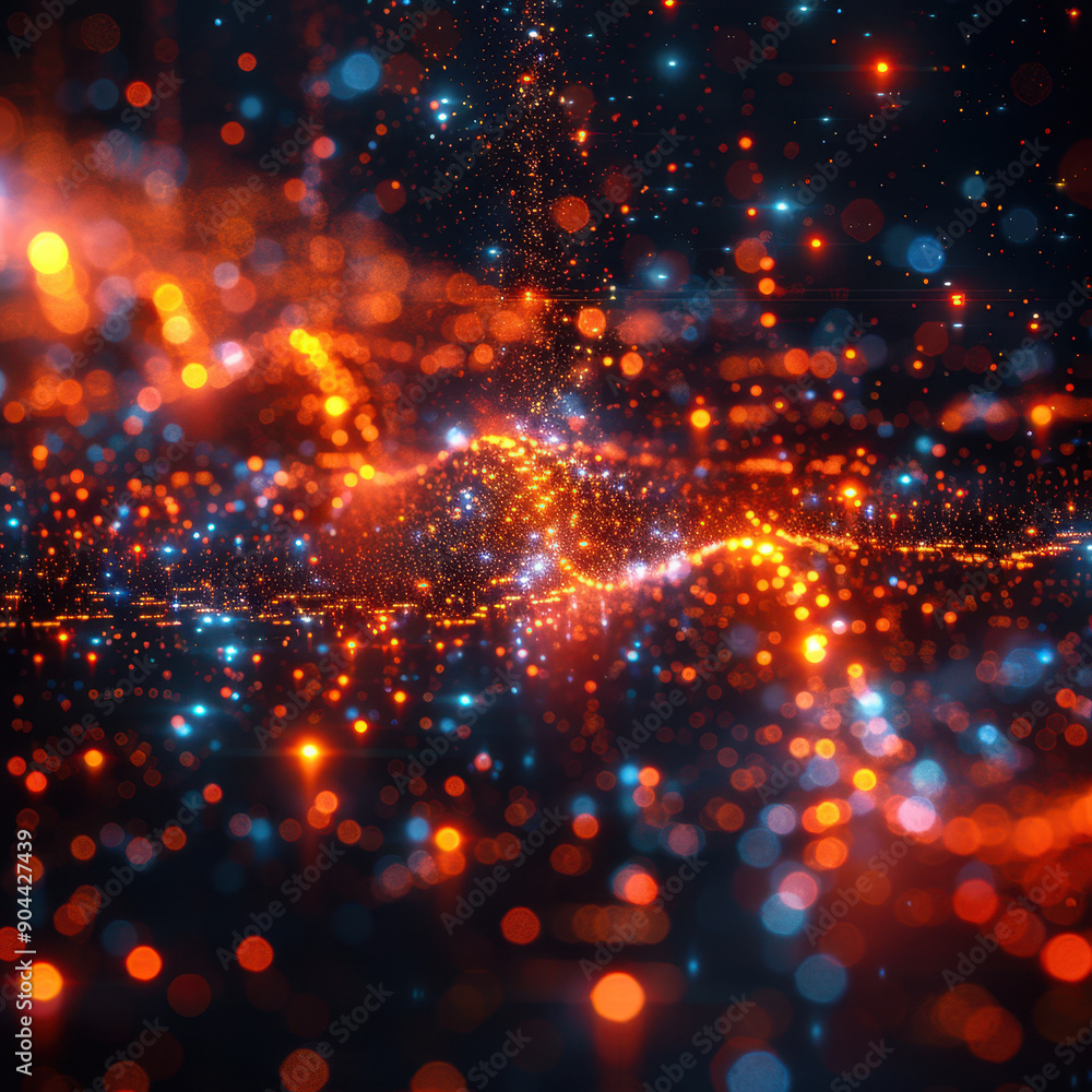 Cosmic abstract background with vibrant lights and colors, creating a dynamic and energetic atmosphere in digital art. Cosmic abstract background with vibrant lights and colors, creating a dynamic and energetic atmosphere in digital art.