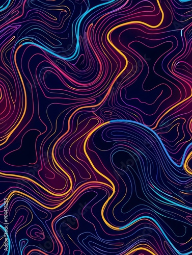 Abstract background with colorful lines swirling and flowing, symbolizing movement, energy, and fluidity, creating a dynamic and hypnotic visual.