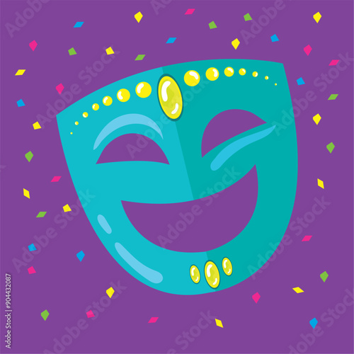 Colored carnival mask theater Vector