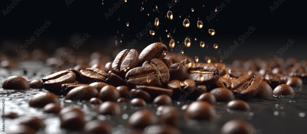 The beans fall into the ground coffee. The beans fall into the ground coffee.