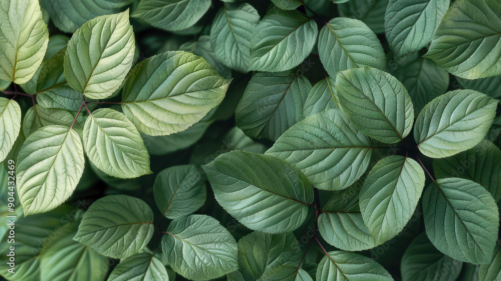 Close-up of green leaves creating a serene and tranquil nature background, showcasing organic beauty. Close-up of green leaves creating a serene and tranquil nature background, showcasing organic beauty.