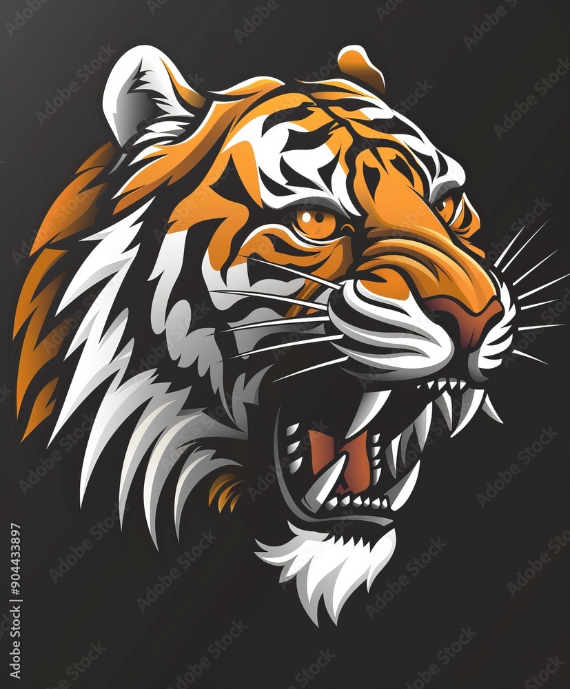 Fototapeta Tiger gaming mascot logo 