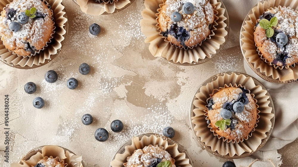 Fototapeta premium Blueberry Muffin Tower