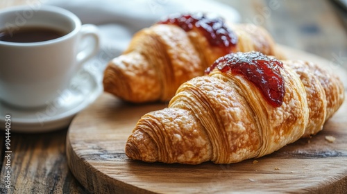 Croissants with jam