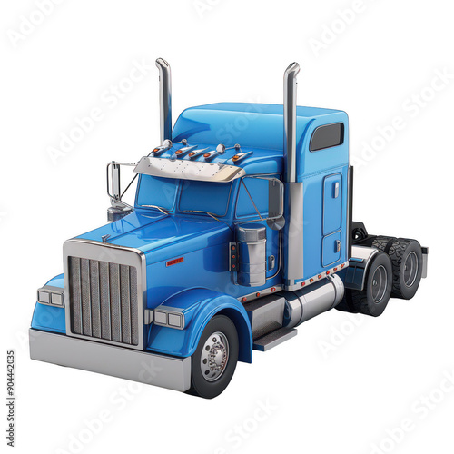 Blue Semi Truck photo