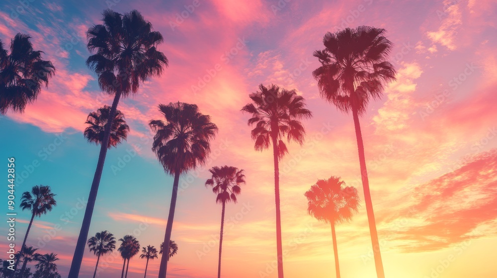 palm trees at sunset
palm trees at sunset