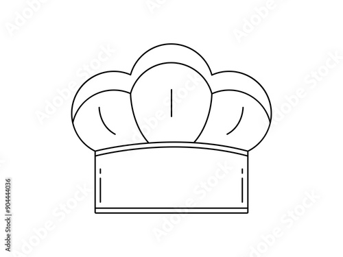 Chef Hat Outline icon vector. Chef Hat vector design and illustration. Chef Hat Outline isolated white background