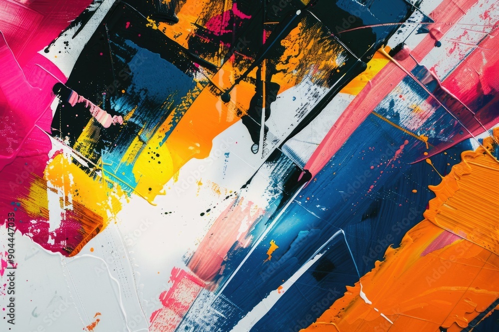 Fototapeta premium A vibrant and colorful abstract art piece featuring multiple hues and textures