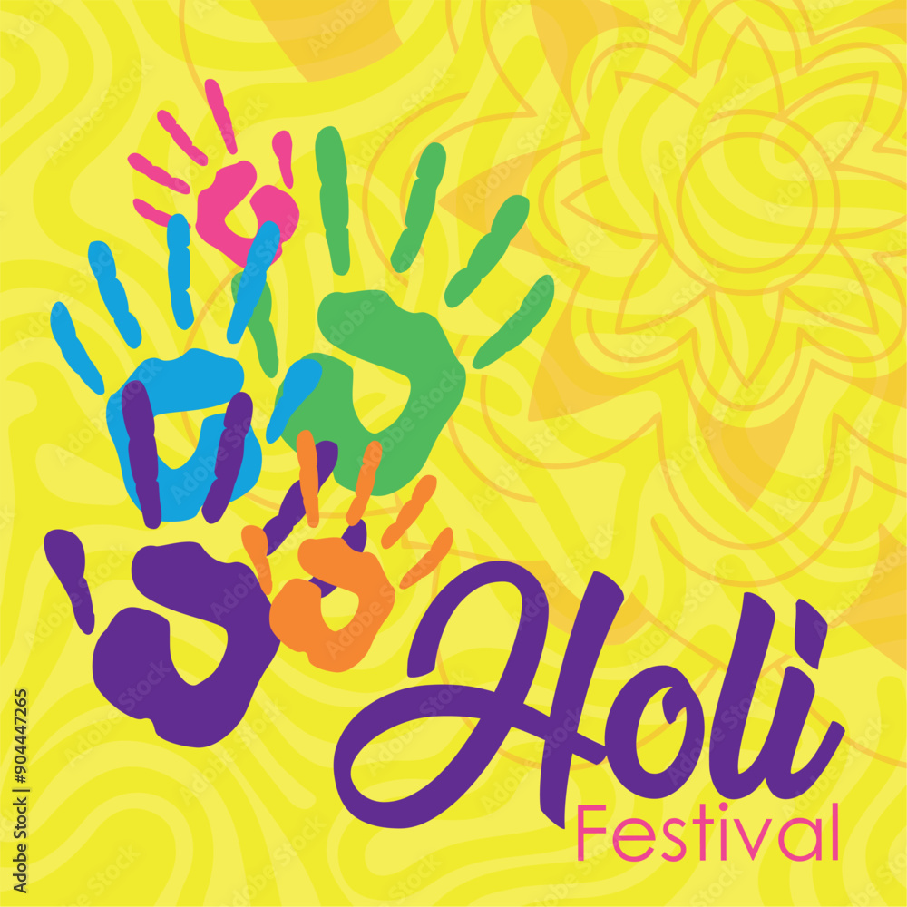 Obraz premium Holi carnival poster Vector