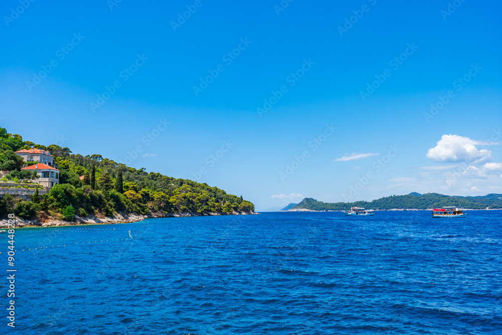 View of Adriatic Sea and Dalmation coast of Croatia near Dubrovnik. View of Adriatic Sea and Dalmation coast of Croatia near Dubrovnik.