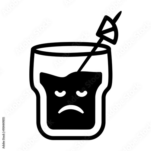 A doodle style icon of negroni