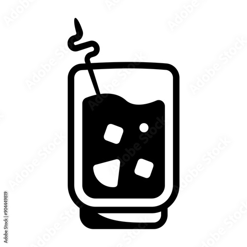 A doodle style icon of cuba libre