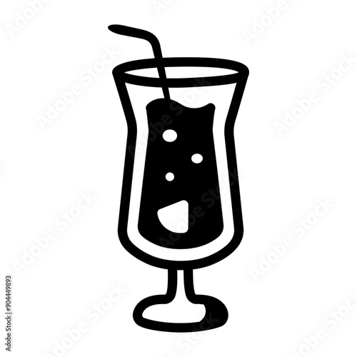 Pimm cup icon in doodle style 