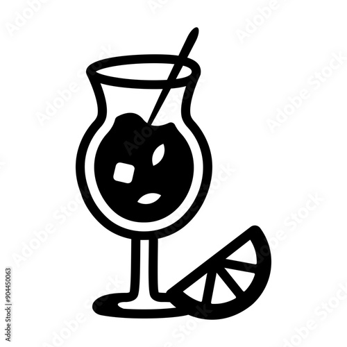 Caipirinha icon designed in glyph style 