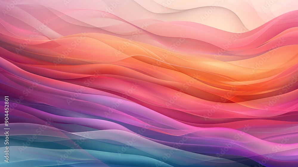 A detailed view of a smartphone featuring an out-of-focus photograph of a vivid pink, blue, and orange wave A detailed view of a smartphone featuring an out-of-focus photograph of a vivid pink, blue, and orange wave
