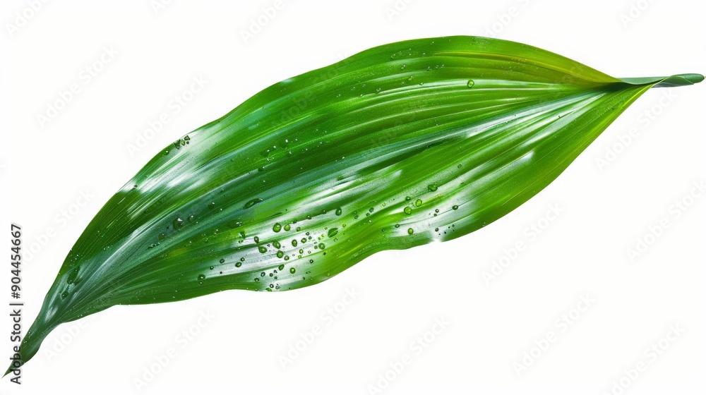 A close-up view of a glossy green leaf adorned with natural water droplets, showcasing the fresh and serene beauty of nature in its simplest and purest form. A close-up view of a glossy green leaf adorned with natural water droplets, showcasing the fresh and serene beauty of nature in its simplest and purest form.