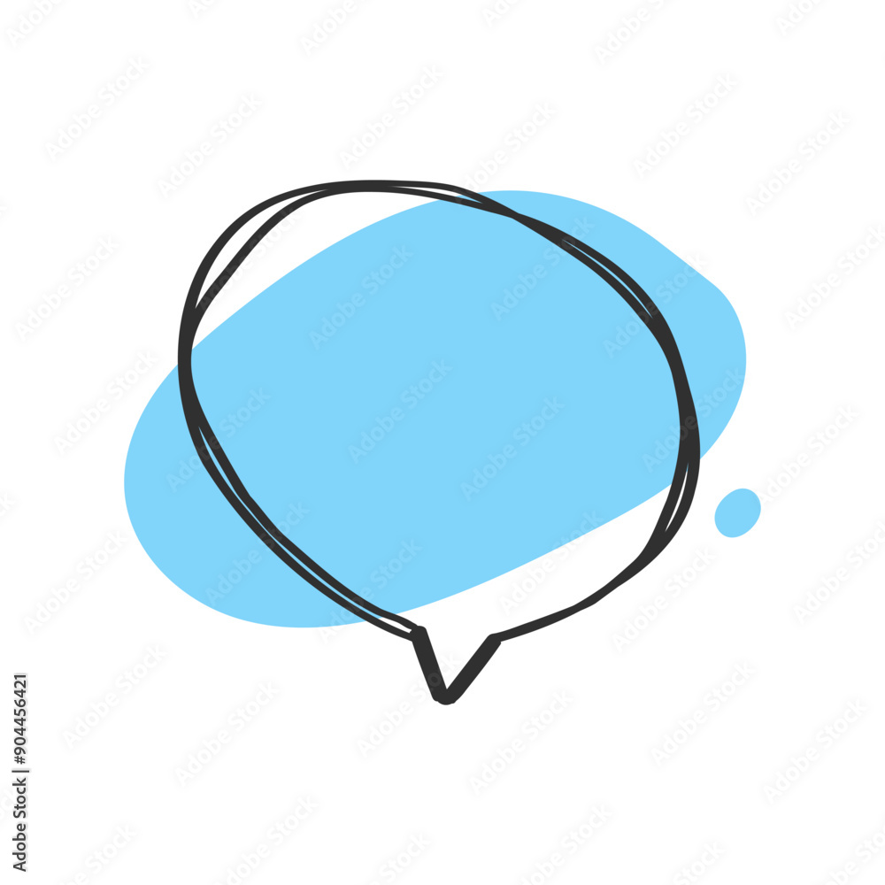 Simple vector illustration of a speech bubble with a color background and black outline. Perfect for communication, chat, and dialogue concepts in design. Simple vector illustration of a speech bubble with a color background and black outline. Perfect for communication, chat, and dialogue concepts in design.