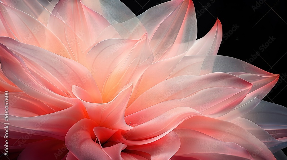 Close-up of a pink flower against a black background with a blurred center Close-up of a pink flower against a black background with a blurred center