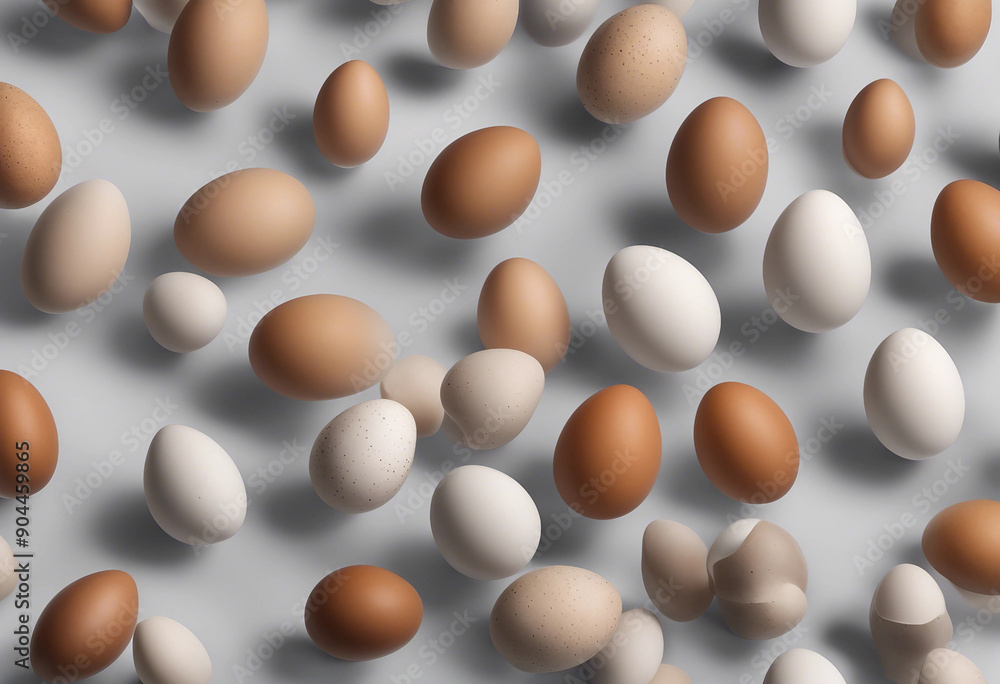 Set of different eggs arranged in bowls isolated on transparent background Set of different eggs arranged in bowls isolated on transparent background