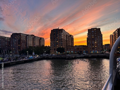 Sunset with skyline