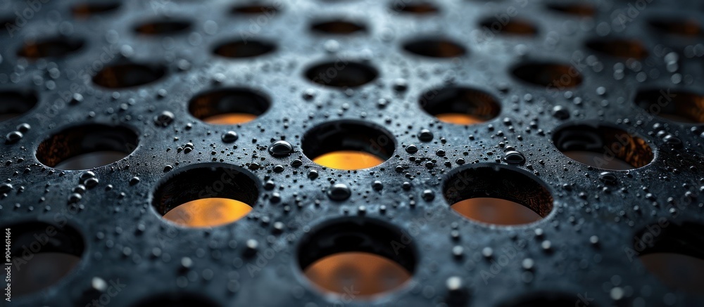 Water Drops on a Metal Grating Water Drops on a Metal Grating