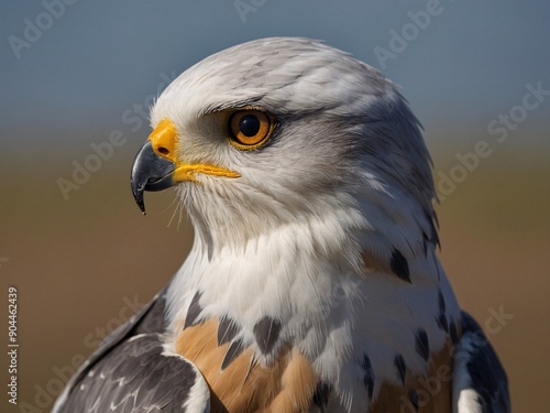 Close-up of a Black-shouldered Kite with unique shoulder pattern photo