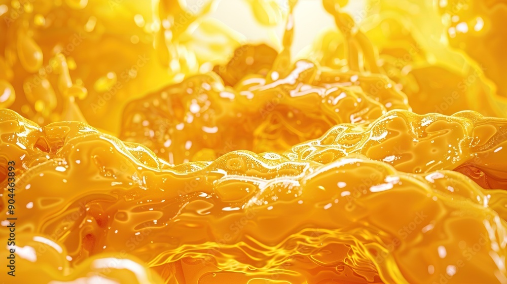 A close-up of a yellow liquid with a lot of yellow substance on top A close-up of a yellow liquid with a lot of yellow substance on top