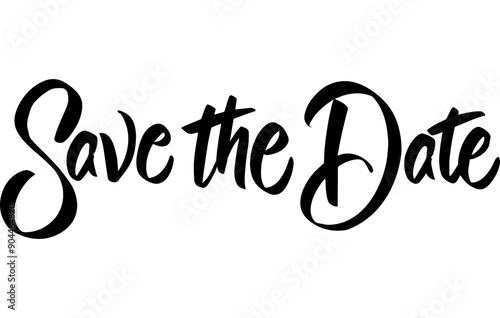 Brushpen Lettering Save the Date. Wedding font vector. Calligraphy script. Expressive Fancy Hand written typeface. Love couple. 