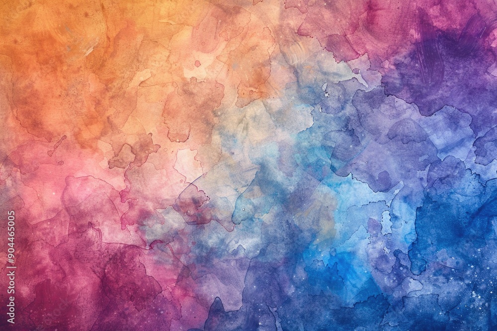 Fototapeta premium Watercolor painting of a colorful background suitable for various designs and layouts