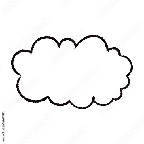 手描きのもこもこの吹き出し
