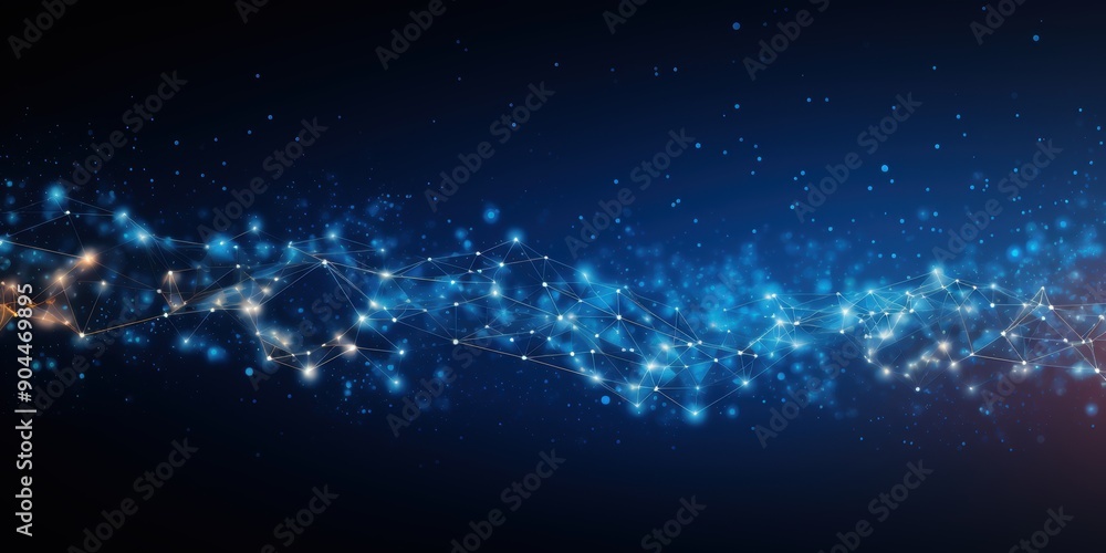 Obraz premium Blue social network background