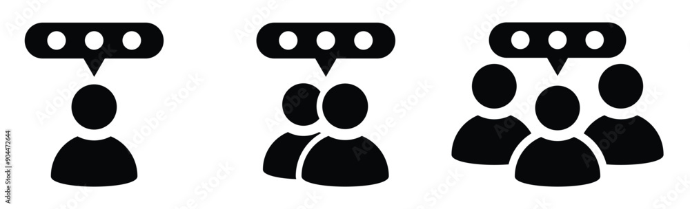 Communication flat vector icons set Communication flat vector icons set