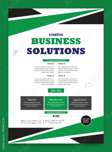 Corporate Business Solution Marketing Agency Flyer Design Template Using Illustrator