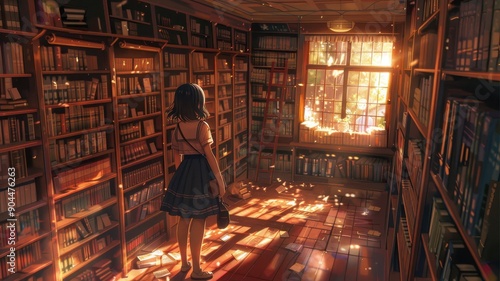 Lofi anime girl browsing th...