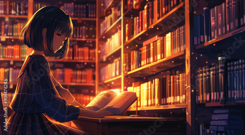 Lofi anime girl browsing th...